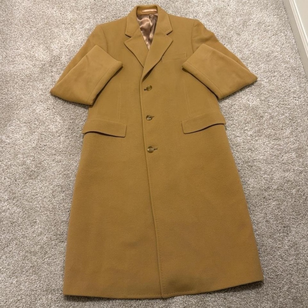 Rare Vintage Neiman‎ Marcus Dhalishan 100% Cashmere Overcoat | Camel | Size 40L